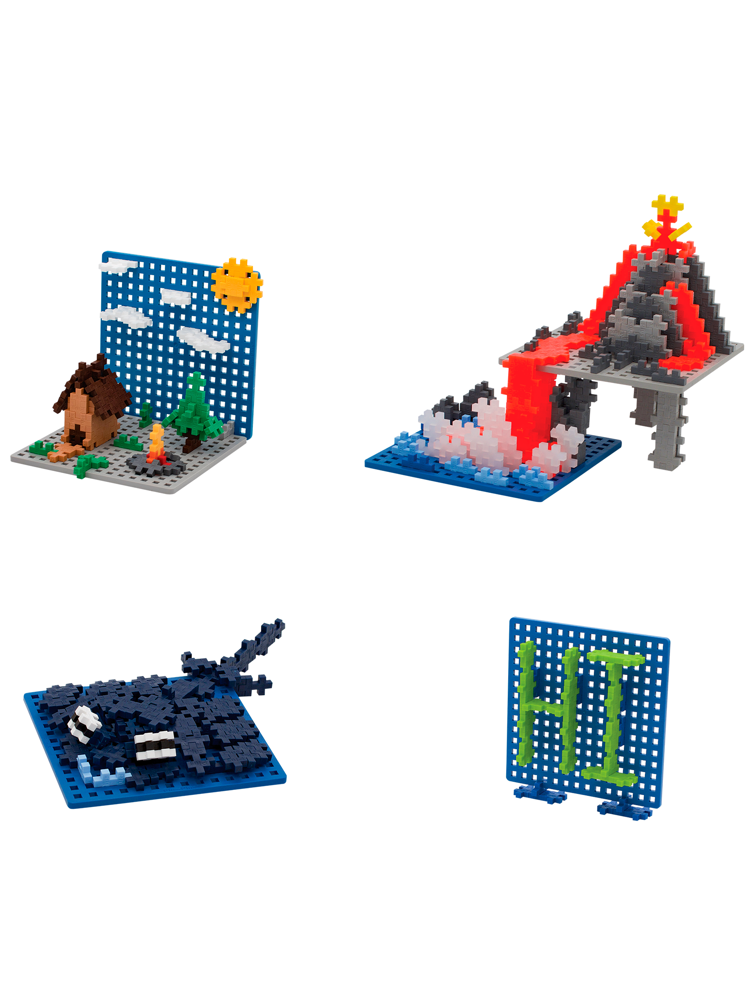 2 Baseplates - Blue and Gray